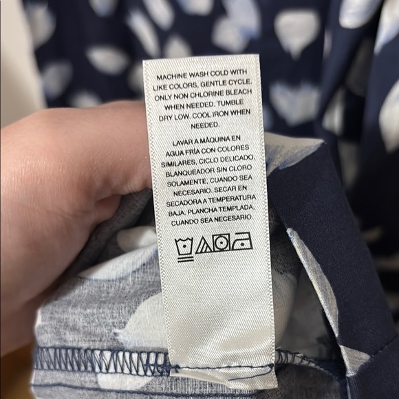 Scoop NYC Blue and White Bow Back Midi Dress - Picture 11 of 13